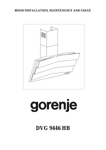 Bruksanvisning Gorenje DVG9446HB Köksfläkt