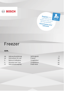 Bedienungsanleitung Bosch GSN54DWDV Gefrierschrank