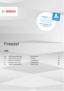 Manual Bosch GSN36VWFP Freezer
