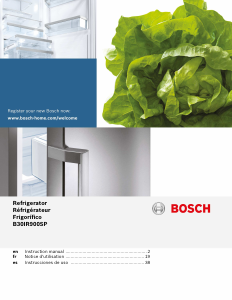 Manual Bosch B30IR900SP Refrigerator