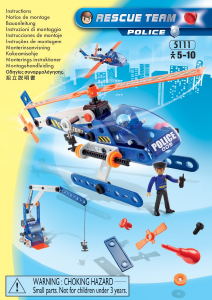 Manual Meccano set 5111 Rescue Team Police helicopter
