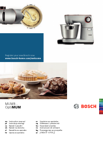 Наръчник Bosch MUM9BX5S65 OptiMum Стойка миксер