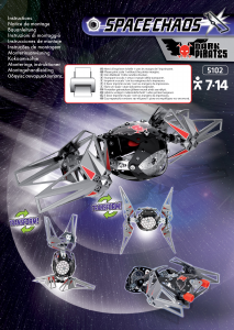 Manual Meccano set 5102 Space Chaos Dark pirates fighter