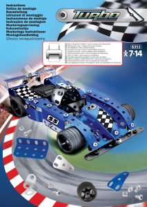Manual de uso Meccano set 6353 Turbo Coche de carreras ‘Evolución' azul