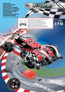 Manual de uso Meccano set 6354 Turbo Coche de carreras ‘Evolución' rojo