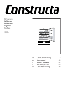 Mode d’emploi Constructa CK601KSF0 Réfrigérateur