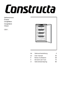 Manual Constructa CE612KSE0 Freezer