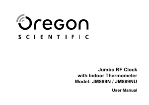 Manual Oregon JM889N Clock