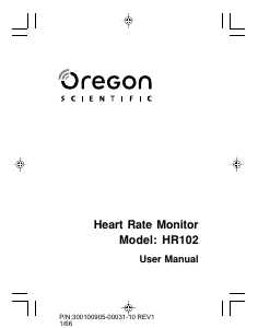 Manual de uso Oregon HR102 Monitor de ritmo cardíaco