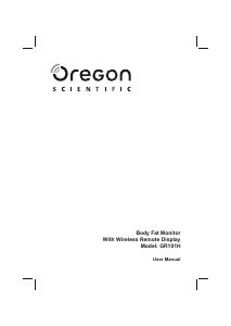 Manual de uso Oregon GR101H Báscula