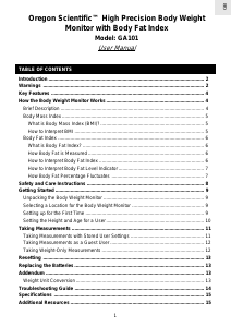 Manual Oregon GA101 Scale