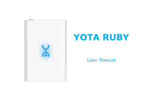 Mode d’emploi Yota Ruby Routeur