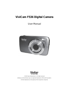Handleiding Vivitar ViviCam F536 Digitale camera