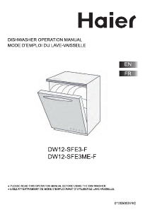 Manual Haier DW12-SFE3 Dishwasher