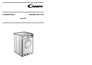 Manuale Candy CB 74 TR IT Lavatrice