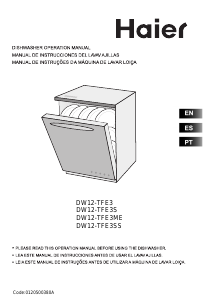 Manual Haier DW12-TFE3 Dishwasher