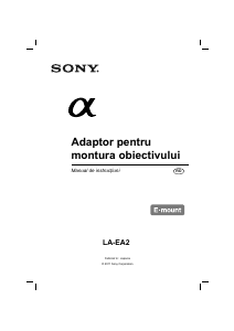 Manual Sony LA-EA2 Adaptor obiectiv