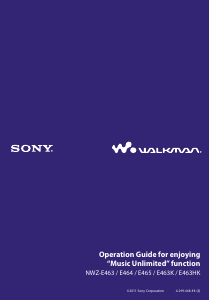Manual Sony NWZ-E463K Walkman Mp3 Player