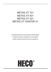 Bedienungsanleitung Heco METAS XT 701 Lautsprecher