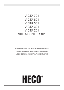 Bruksanvisning Heco VICTA CENTER 101 Högtalare