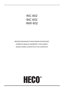 Bruksanvisning Heco INC 802 Högtalare