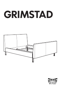 Käyttöohje IKEA GRIMSTAD Sängynrunko