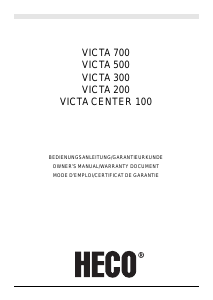 Bruksanvisning Heco VICTA 700 Högtalare