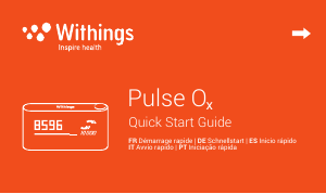 Manual de uso Withings Pulse Ox Podómetro