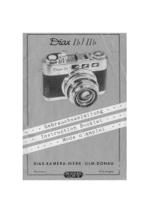 Manual Walter Voss Diax Ib Camera