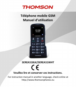 Manual de uso Thomson SEREA51BLK Teléfono móvil