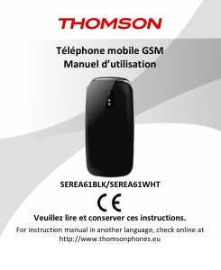Manual de uso Thomson SEREA61BLK Teléfono móvil