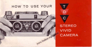 Handleiding TDC Stereo Vivid Camera