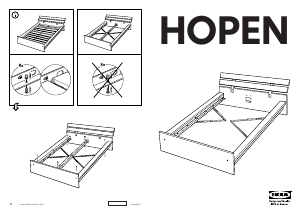 Посібник IKEA HOPEN Каркас ліжка