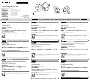 Manual Sony MDR-V55 Auscultador