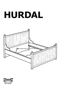 Käyttöohje IKEA HURDAL Sängynrunko