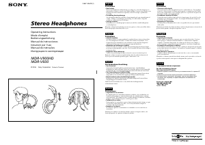 Manual de uso Sony MDR-V900HD Auriculares