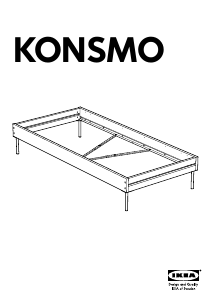 Manuál IKEA KONSMO Rám postele