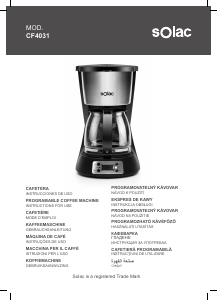 Manual Solac CF4031 Coffee Machine