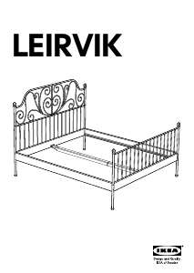 Käyttöohje IKEA LEIRVIK Sängynrunko