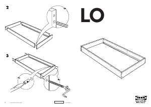 Bruksanvisning IKEA LO Sängstomme