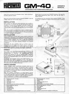 Manuale Pioneer GM-40 Amplificatore auto