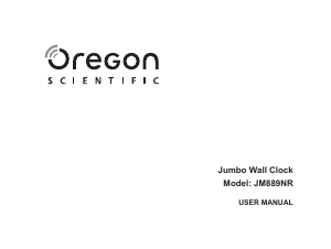 Bruksanvisning Oregon JM889NR Klocka