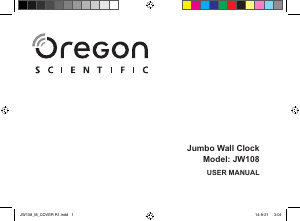 Manuale Oregon JW108 Orologio