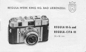 Handleiding King Regula-Cita III Camera