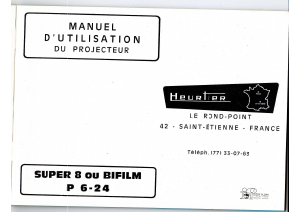 Mode d’emploi Heurtier P6-24 Projecteur