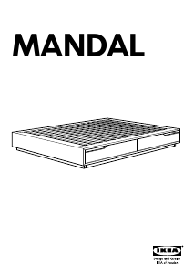 Handleiding IKEA MANDAL Bedframe