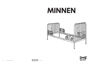 Manual de uso IKEA MINNEN Estructura de cama