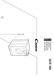 Manual Candy ACS160P SY Washing Machine