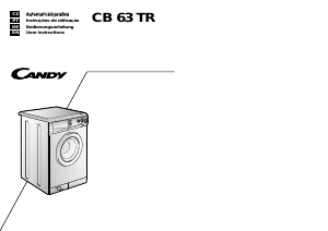 Manual Candy CB 63 TR Washing Machine