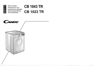 Manuale Candy CB 1033 TR YE Lavatrice